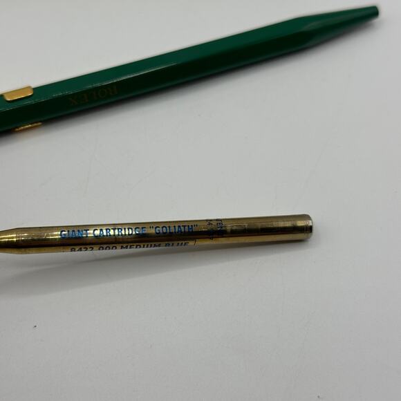 ROLEX Caran d'Ache 858 Ballpoint Pen Knockout Green Gold - Picture 5 of 8